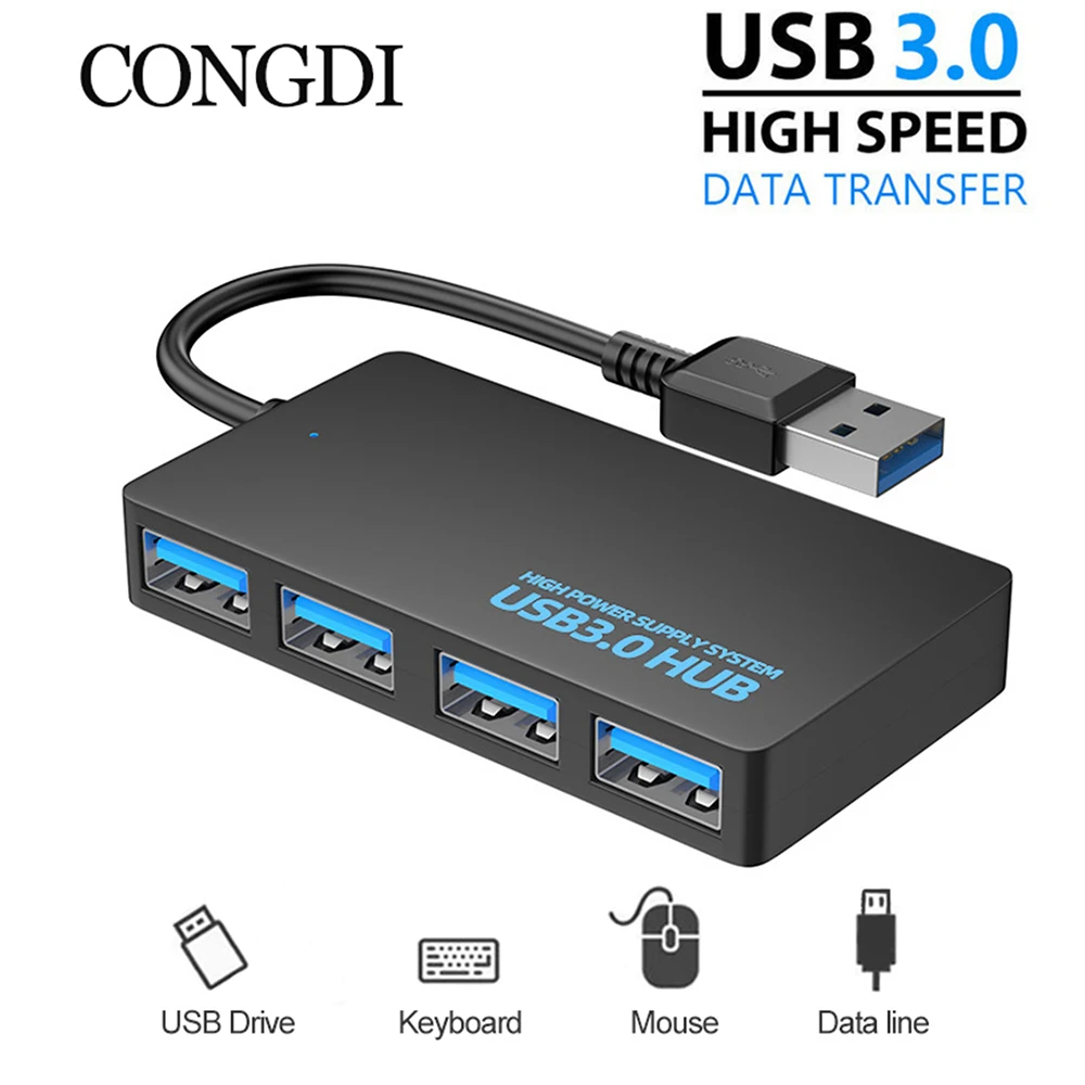 USB 3.0 HUB Adapter Extender 4 Ports USB 3.0 HUB Docking Station High Speed Date Transfer for Pc Laptop Accessories USB Splitter