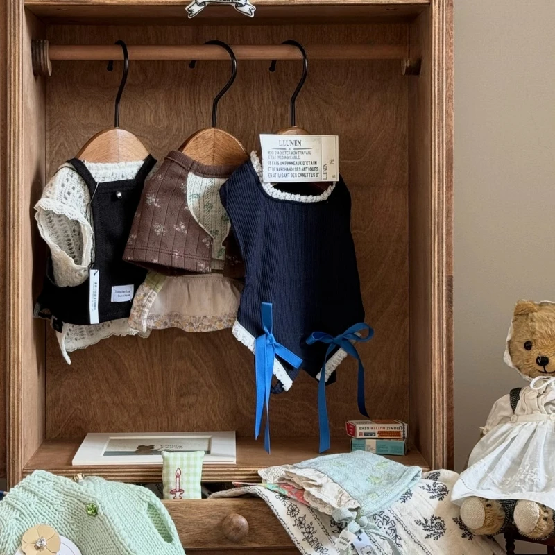 Small wardrobe pet clothing storage with drawer lines