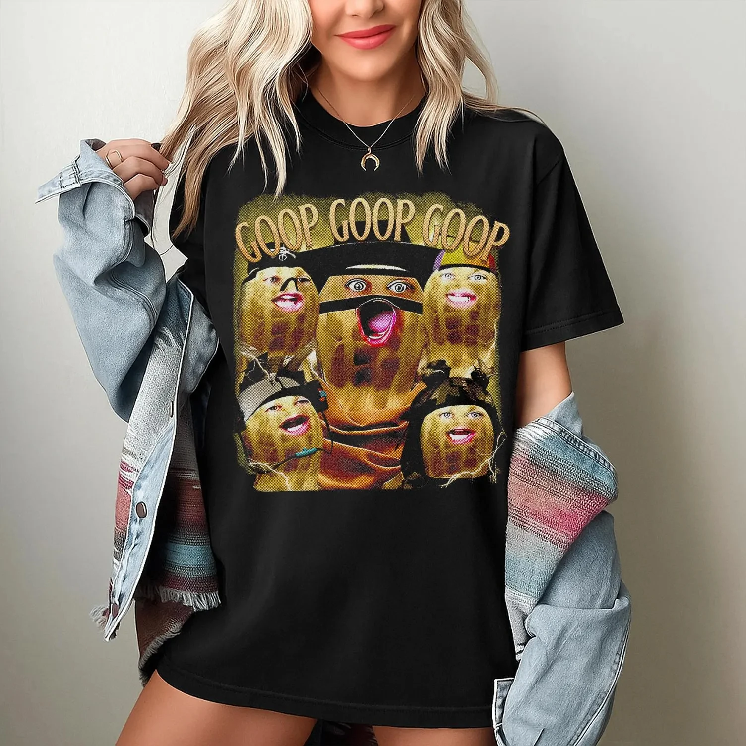 

Забавная рубашка The Burnt Peanut GOOP Bungulato Homage Peanut GOOP Bungulato 90-х годов