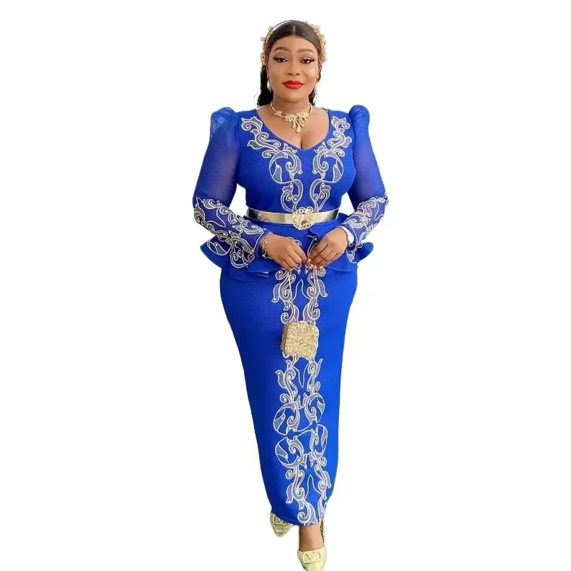 

African Dresses for Women 2024 Elegant Africa Clothing Plus Size Wedding Party Evening Long Dress Dashiki Ankara Outfits Robes