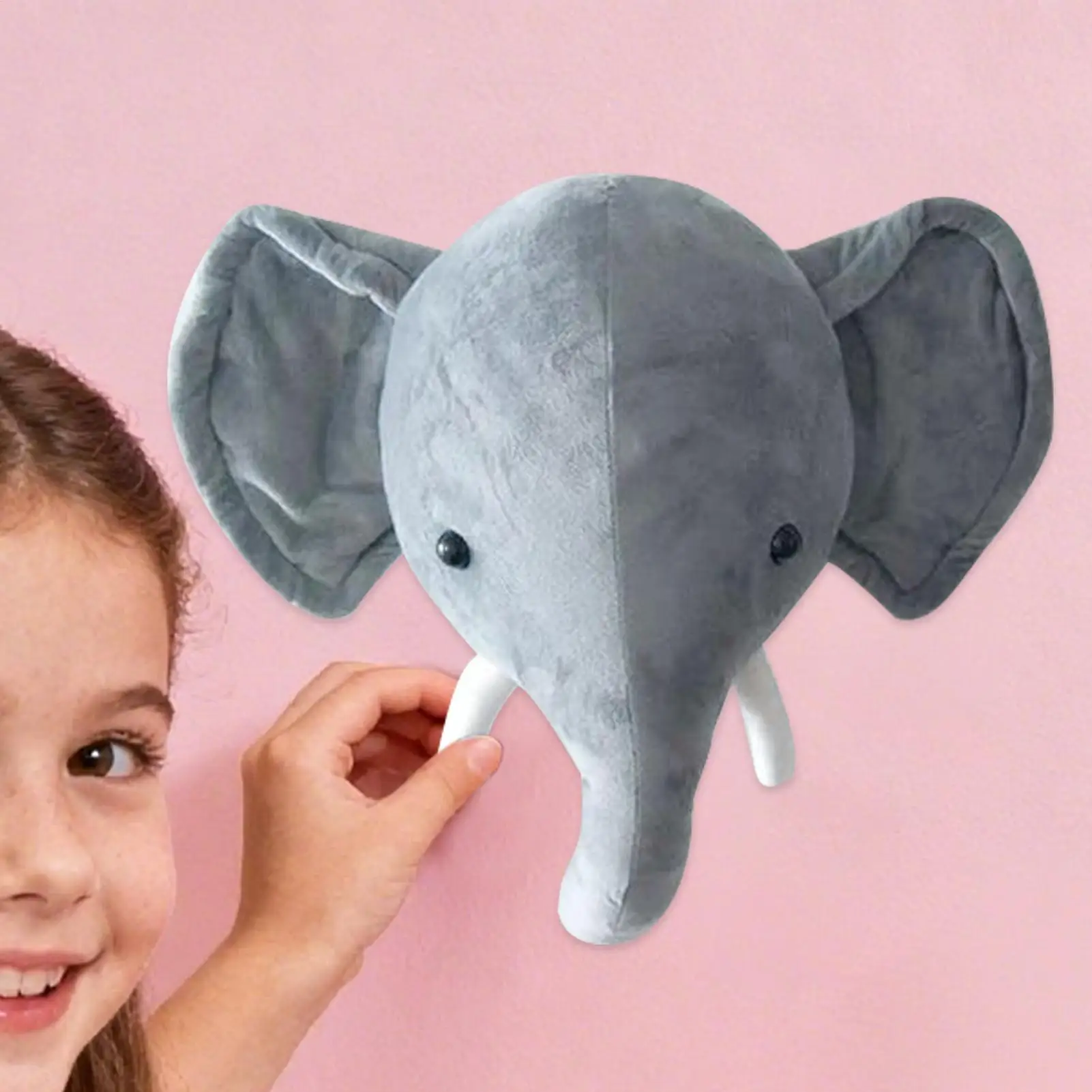 Tête d'animal en peluche, décoration murale pour la maison, ornements muraux pour salon, chambre à coucher, salle de jeux, appartement, cabine