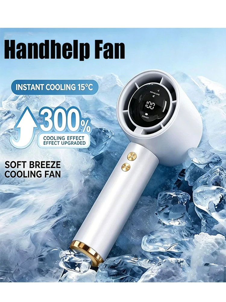 Mini-Handventilator, USB, schnelles Aufladen, tragbarer Luftrechner-Ventilator, stummgeschalteter Hochgeschwindigkeitsventilator für Reisen, Outdoor-Aktivitäten
