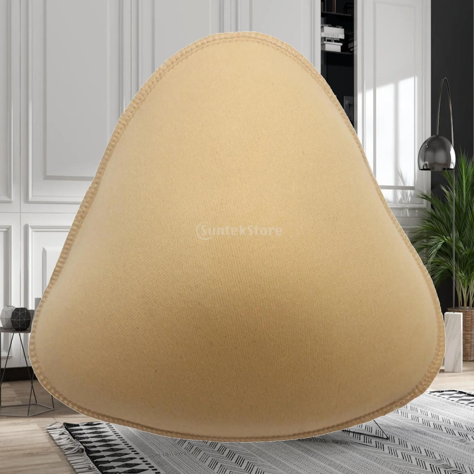 Prosthetic Breast Fake Boobs Triangle Breast Form Soft Cotton Bra Pad Enhancer for Crossdressers Women Mastectomy Breathable
