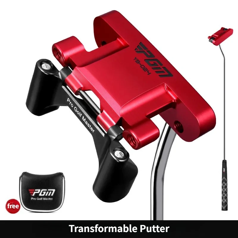 PGM Golf Putter, Transformable Club Head, Stable Low-Center-of-Gravity Putter with Alignment Aiming Line for Green Putting