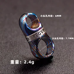 EDC Titanium Damascus Stainless Zirconium 360° Rotatable Keychain Buckle Keychain Car Pendant EDC Outdoor Tool