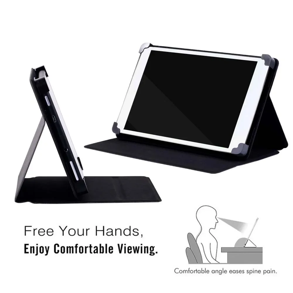 Чехол-подставка для планшета из искусственной кожи Apple/huawei/Samsung/Lenovo 6/7/8/9,7/10/10/10,1/10,5 дюймов, универсальный умный регулируемый защитный чехол