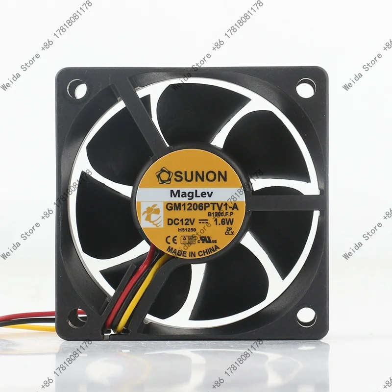 

SUNON Precision GM1206PTV1-A 6025 6CM 12V 1.6W Three-wire with Speed Monitoring and Heat Dissipation Fan
