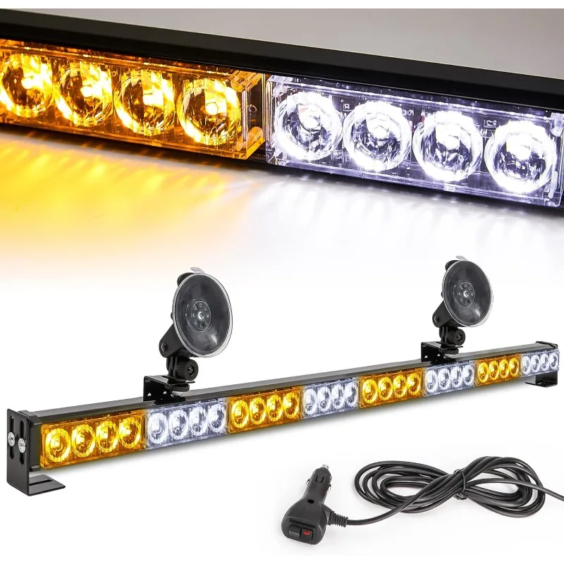 Traffic Advisor Light Bar 35.5 Inch 13 Flash Patterns 32 Led Warning Emergency Strobe Light Bar Directional Flashing Led