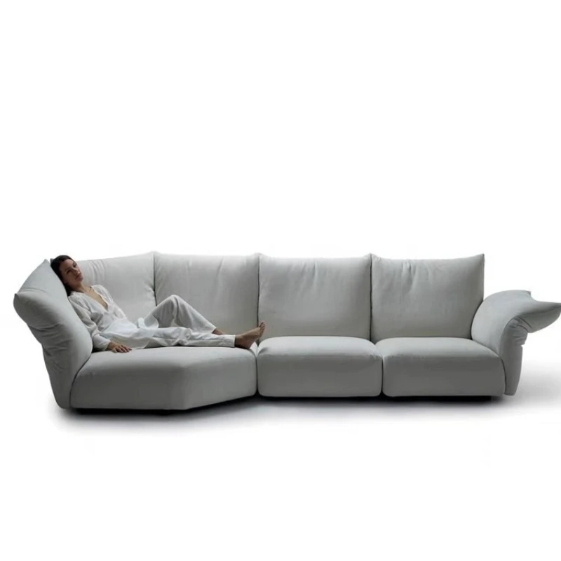 

Fabric sofa special-shaped minimalist villa high-end petal function corner sofa combination