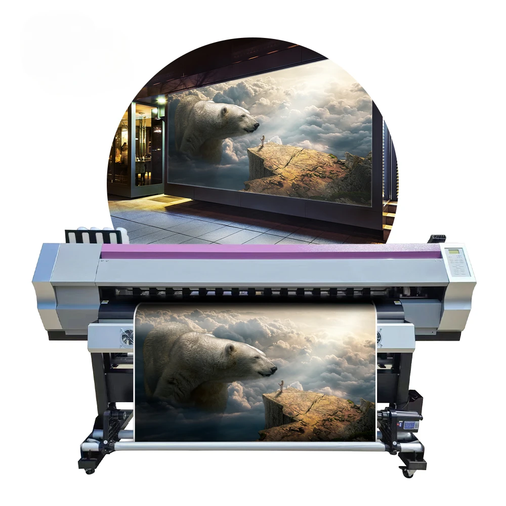 

Original Factory Eco Solvent Printer Digital Inkjet PVC Vinyl Banner Wallpaper High Performance Printing Machine