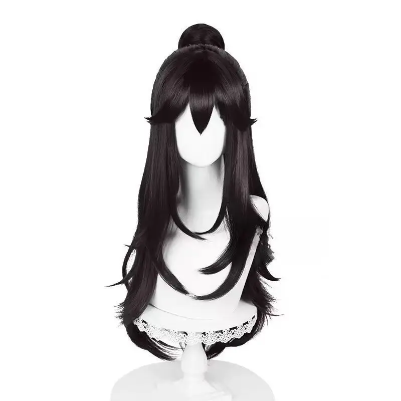 Azhi 小さなショップ奇妙な道教不滅の李 HuowangcosWig シリコーンリアルな頭皮トップ虎の口クリップおだんごヘアポニーテール