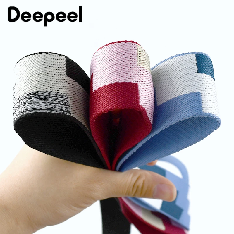 10/20Meters 38mm Jacquard Webbing Strap Garment Belt Sling Tape Pet Collar Safety Band Strap-on Bias Binding Sewing Accessories