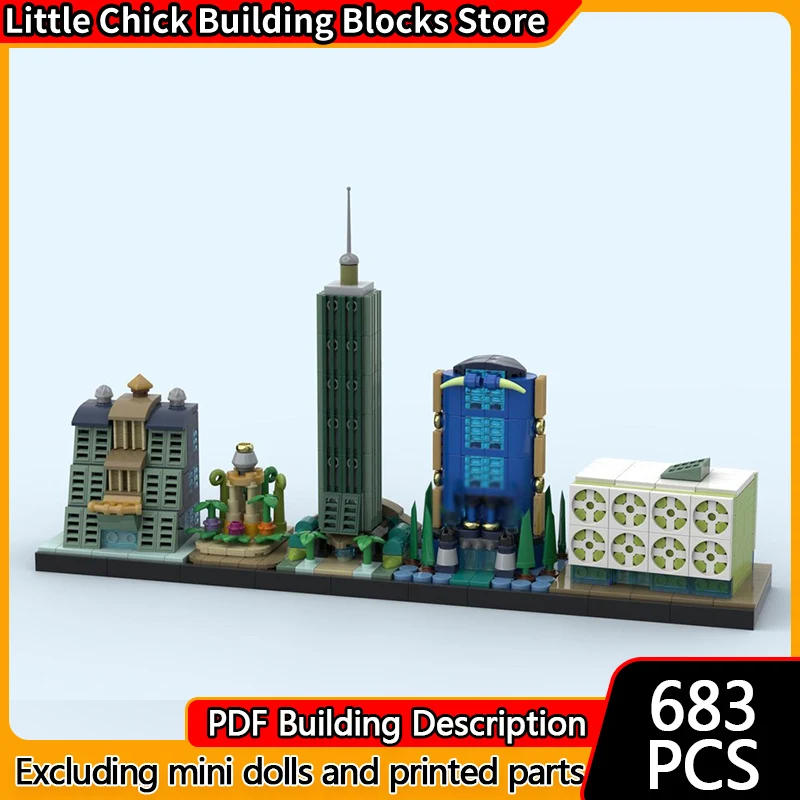 City Street View Model MOC Building Bricks Eu-Topos Skyline Modular Technology Children Holiday Gifts Assemble Toys Suit