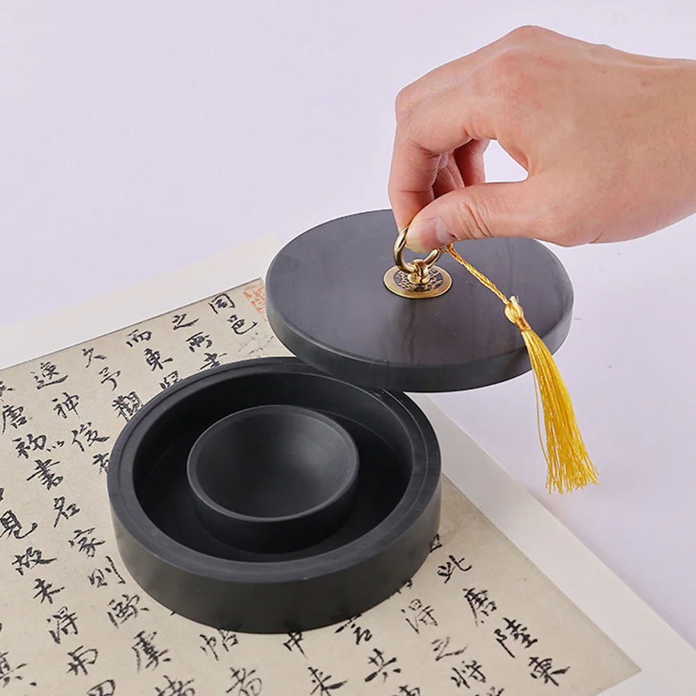 

Chinese Calligraphy and Painting Stationery Supplies Stone Traditional Moisturizing Black Inkstone