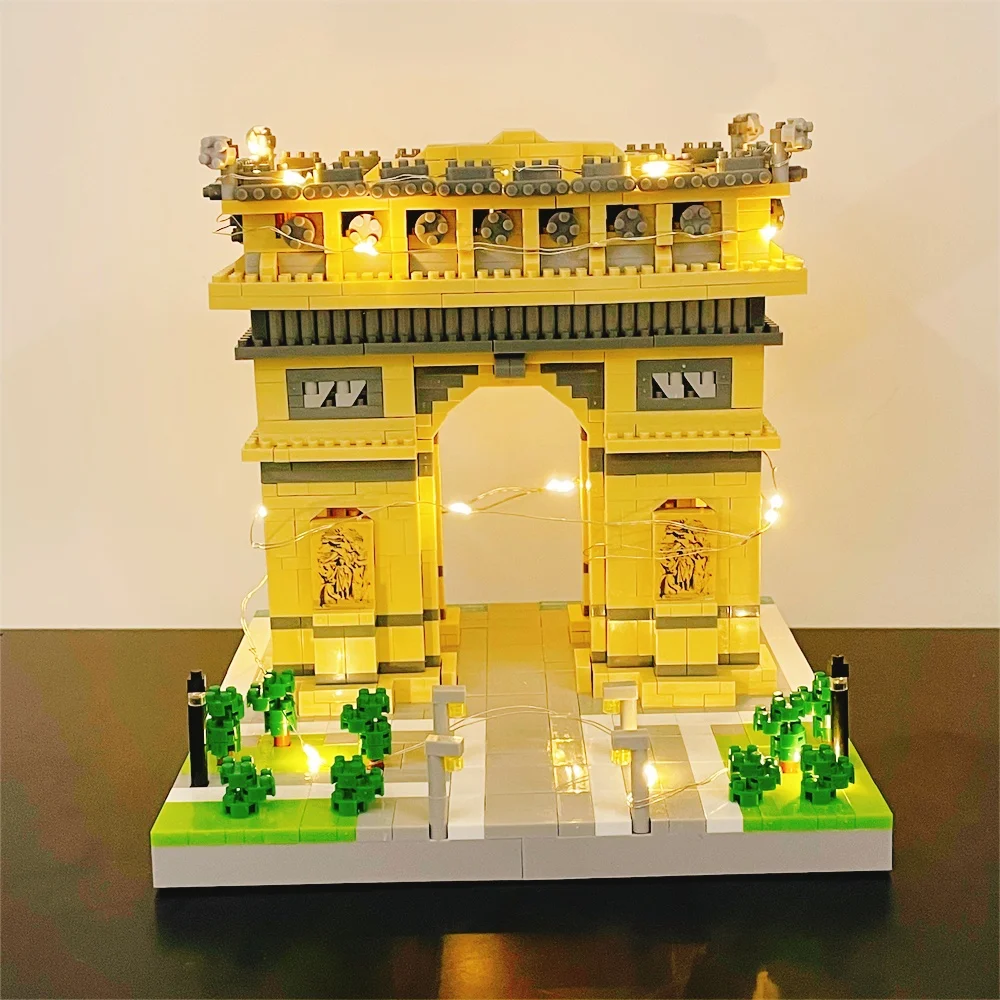 Knew Built Exquisite Paris Eiffelturm Micro Mini Bausteine Spielzeug Set: LED beleuchtet, perfektes Geschenk beleuchtet Ihre Welt – Detail 6