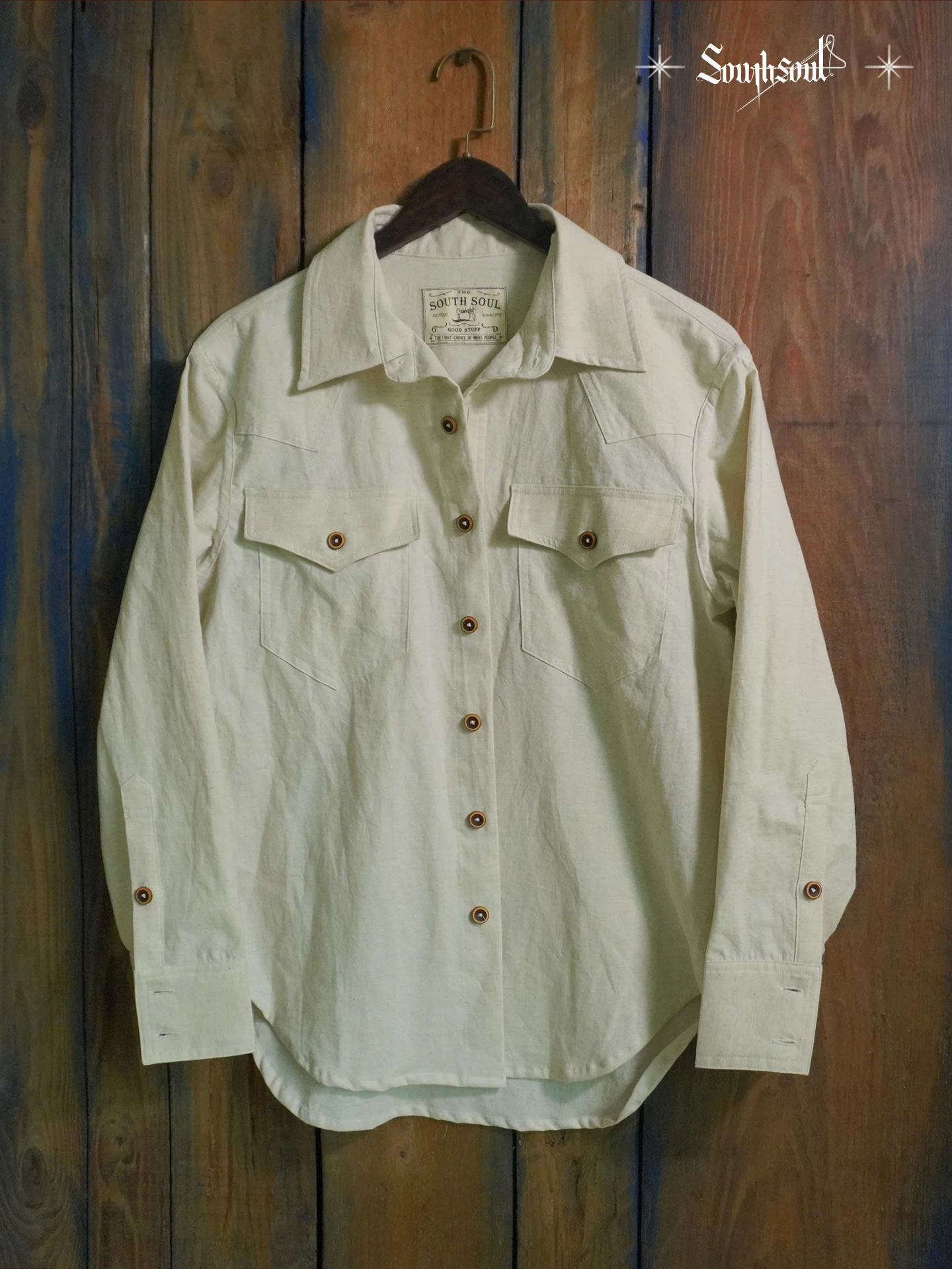 Retro American Cotton Linen Thin Western Loose Fit Long Sleeve Shirt Breathable Comfortable Base Layer Military Green Color