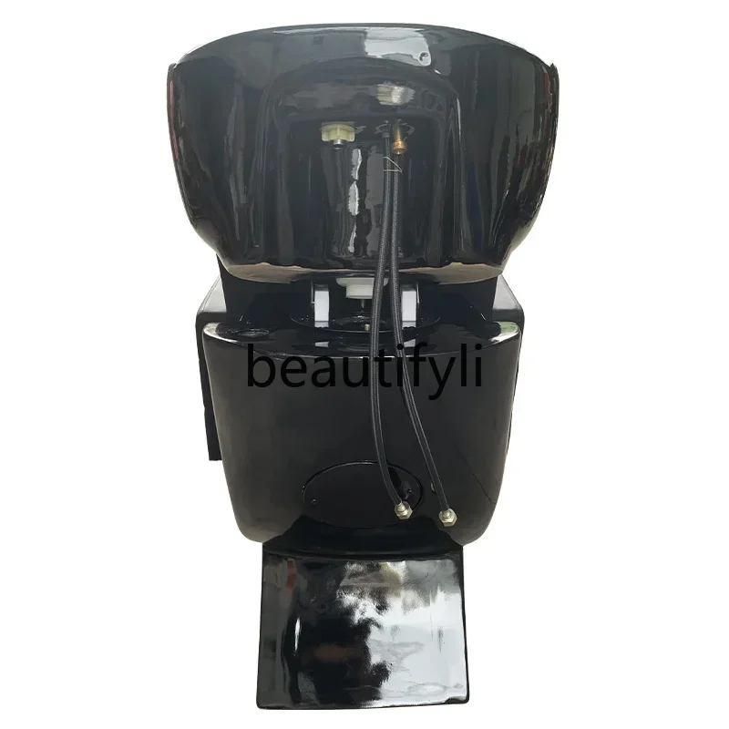 

SS Shampoo flush bed Ceramic basin Hair salon Special hair salon European style antique hair salon bed