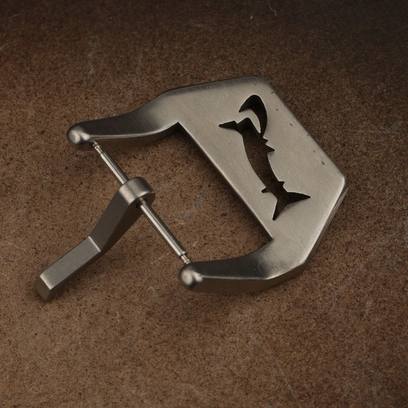 304 stainless steel buckle, 20 22 24MM genuine leather strap buckle, matte brushed strap accessory buckle image 5