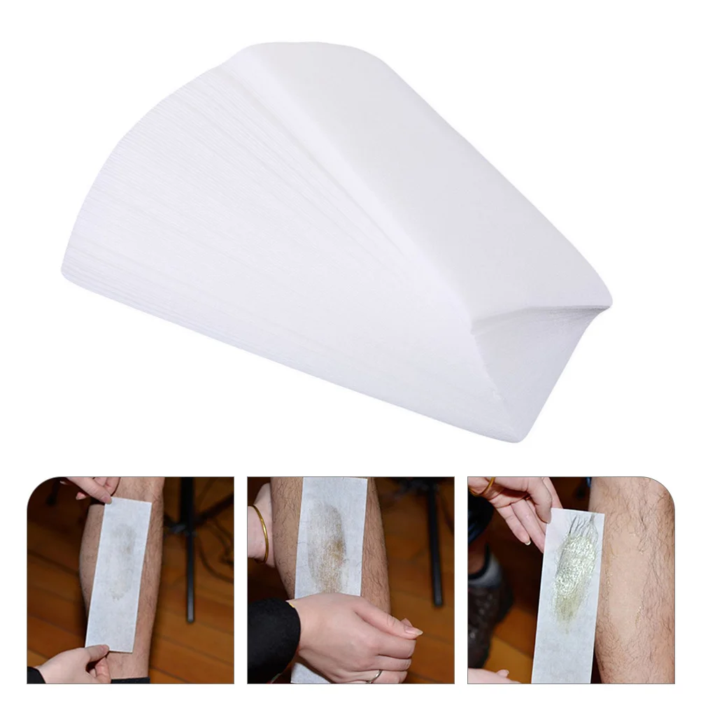 

200pcs Non-woven Waxing Paper Strips for Facial Body Hair Removal Safe Hygienic Easy to Cut Various Sizes Wax Papers Strips