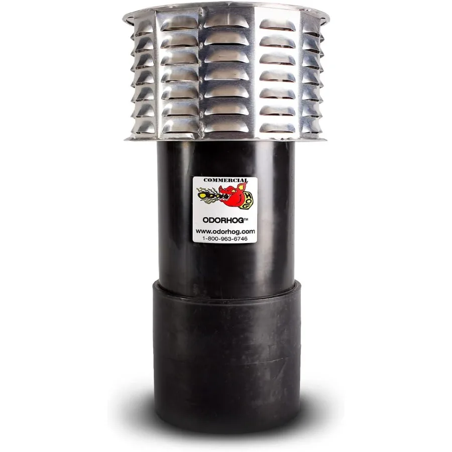 

Металлический колпачок OdorHog, надеваемый вентиляционный стек, фильтр для труб, 6, черный АБС-пластик, удаляет проблемы с запахом на открытом воздухе и канализации, 6,0 дюйма