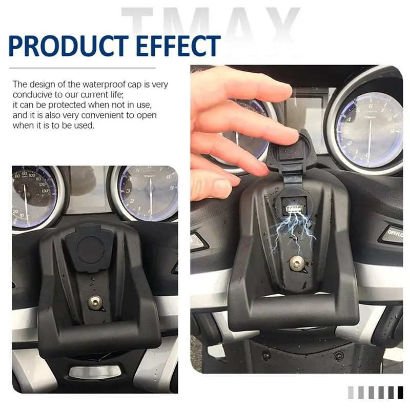 AB61-For T-MAX TMAX 560 2020-2021 USB Charging Mobile Phone Holder Stand GPS Navigation Bracket For 530 SX/DX 2017-2019