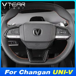 Vtear Car Steering Wheel Trim Cover Parts Interior Car-Styling Decoration Auto Products Accessories For Changan Uni-V 2023 2024