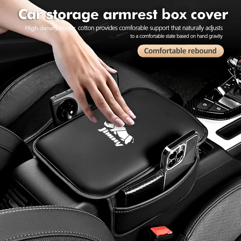 Car Armrest Box Pad Storage Bag Elbow Support Mat Leather For Suzuki Swift Jimny Baleno SX4 Ignis Vitara Alto Splash DZire Swace