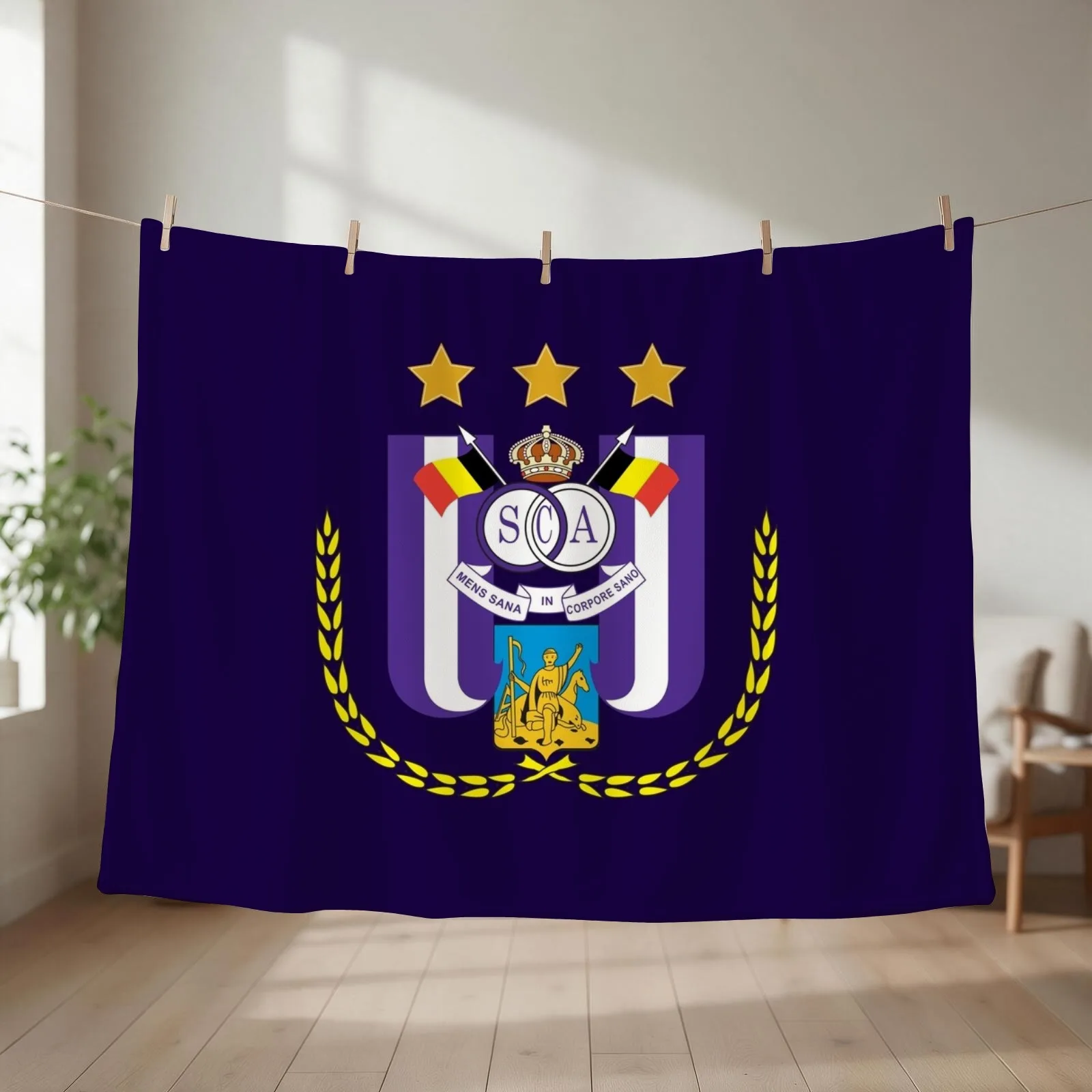 Anderlecht Throw Blanket couch cozy soft plush fuzzy picnic outdoor blanket