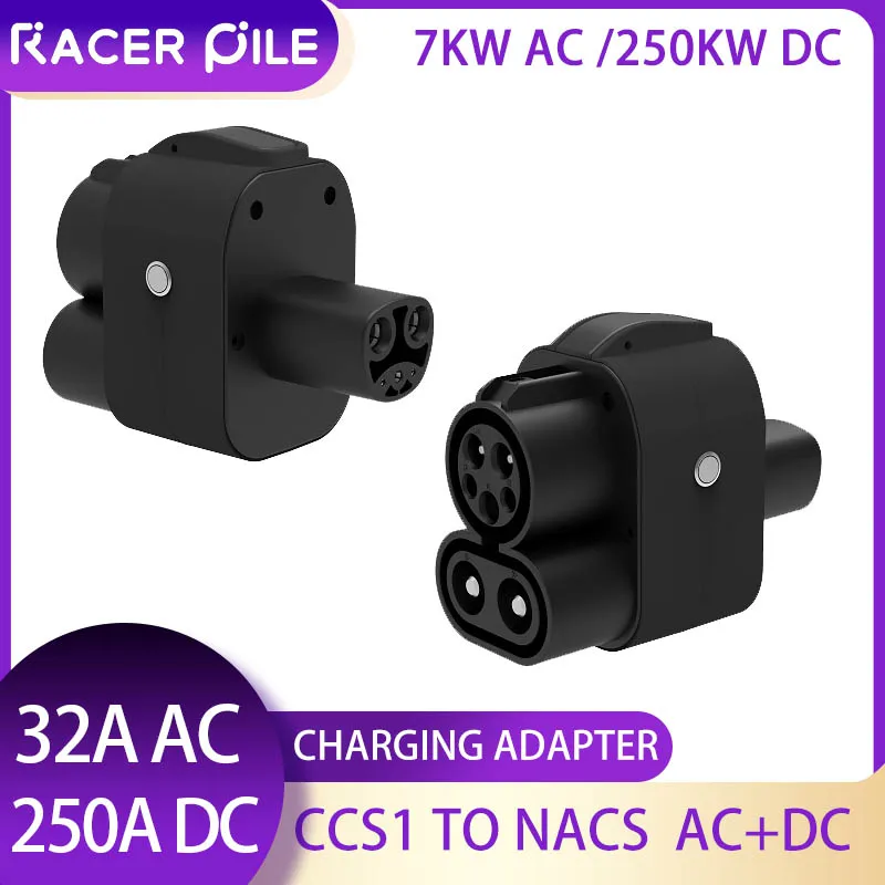 RACER PILE DC Fast Charger Adapter CCS1 do NACS AC+DC 250KW CCS Combo 1 do NACS dla TSL Model 3/X/Y