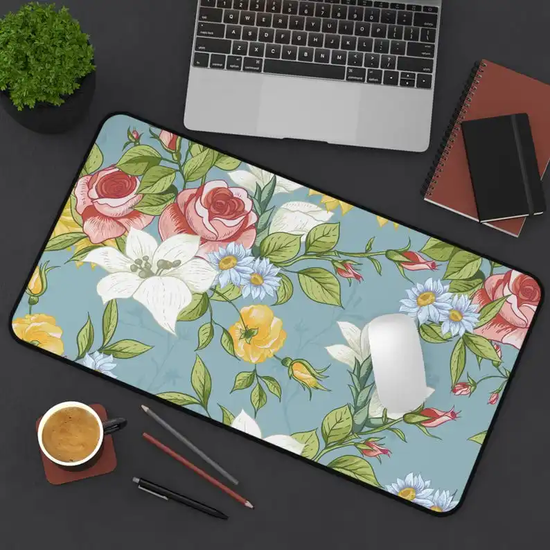 

Colorful Floral Mouse Pad,non-slip Waterproof Gaming Mouse Pad, Office Gaming Table Decorative Mat,the Perfect Gift for Friends.