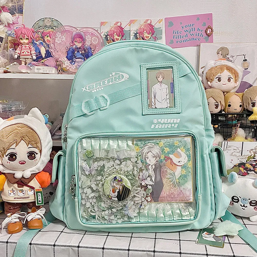 Ita Bag Backpack Large Capacity 16 Inch Laptop Bag Transparent Window Pain Bag for Anime School Travel Itabag for Boys Girls
