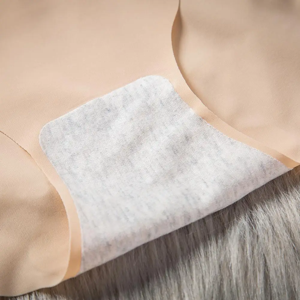 

Soft Comfortable Ice Silk Briefs Shorts Seamless Wave Edge Panties Low Waist Breathable Women​ Underwear Knickers