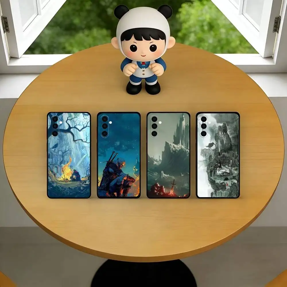 Video Game Reference Art Phone Case For Samsung Galaxy A73,A72,A71,A70,A53,A52,A51,Others Soft Black Cover