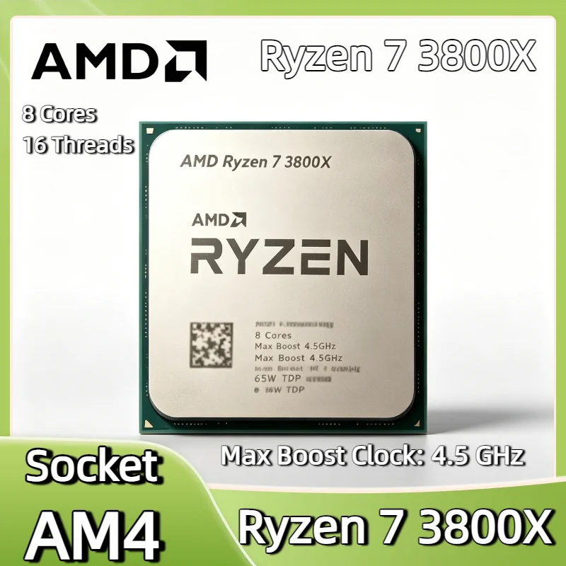 AMD Ryzen 7 3800X Desktop Processor 8C 16T 3.9 4.5GHz 7nm Zen2 AM4