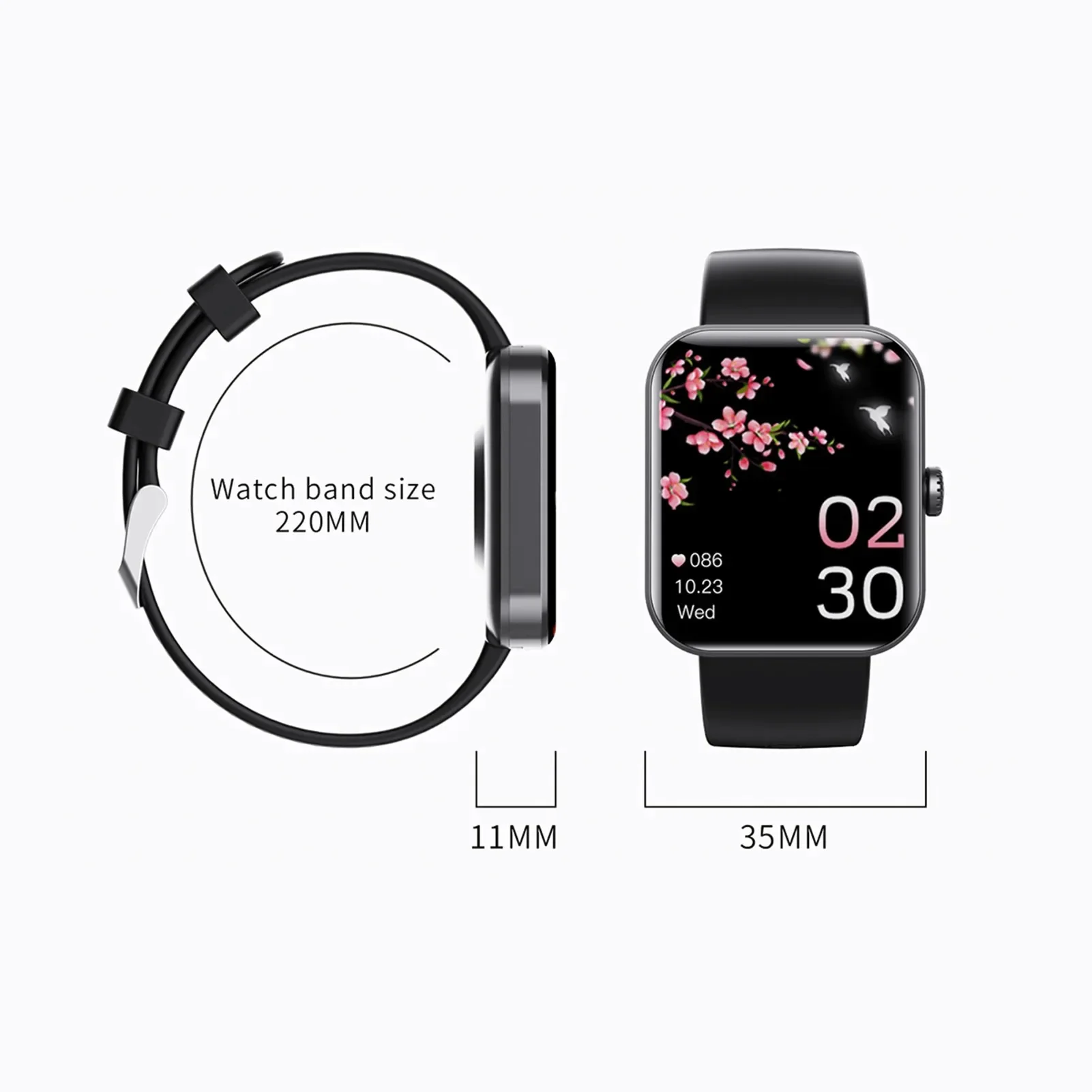 F57L Smart Watch Sleep Heart Rate Blood Pressure Body Temperature Monitor 1.91" Sports Smartwatch Bluetooth Call Fitness Tracker