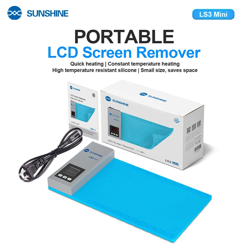 SUNSHINE LS3 mini LCD Screen Remover Heating Stage Separator Pad For Phone IPad Repair Separation Pad LCD Dismantling Treasu