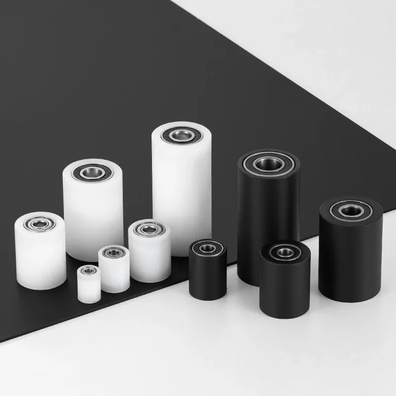 1pc PA66 nylon bearing pulley inner hole 10 15 wire clamp wheel positioning wheel round rod tough rod solid cylinder flat roller