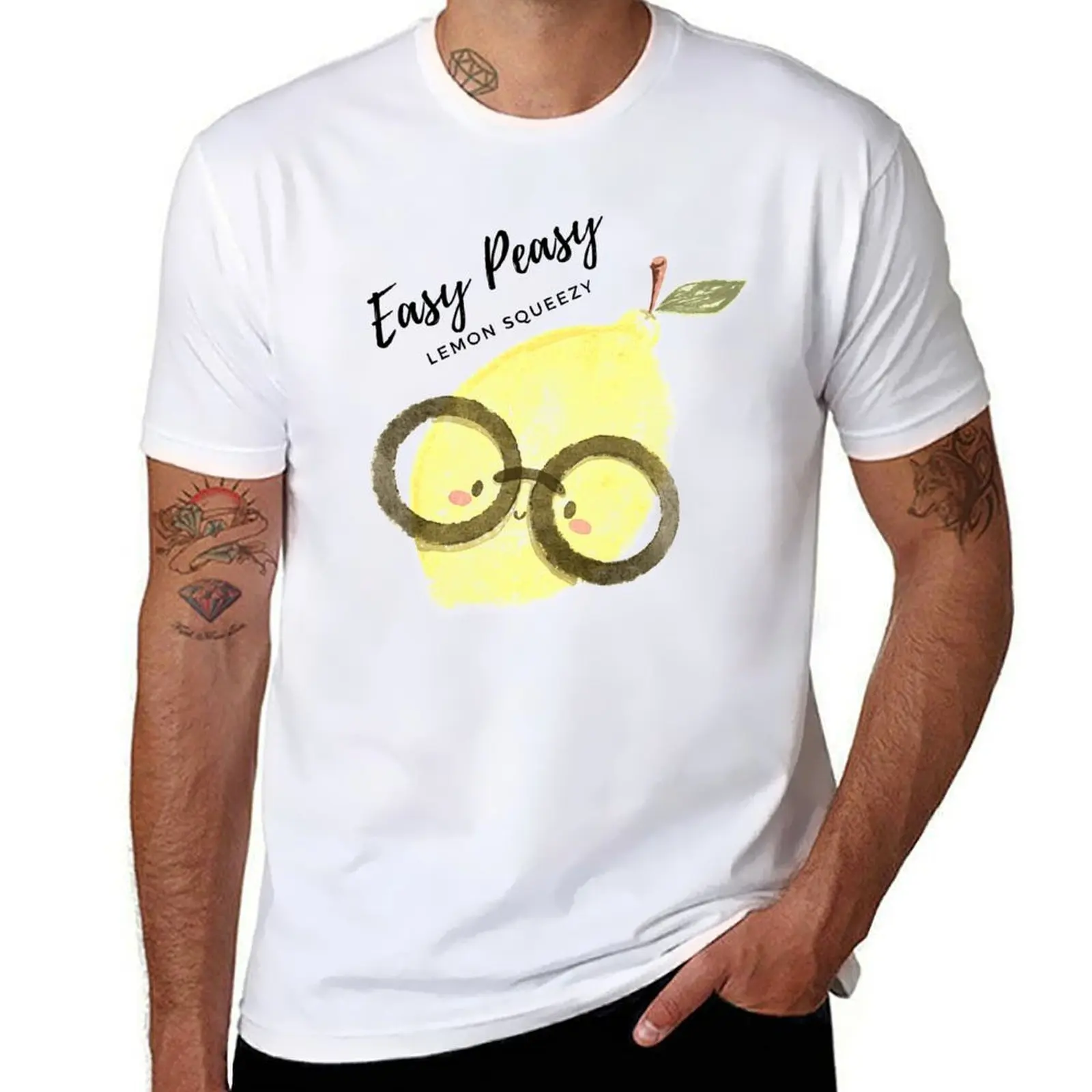 

(Baby Easy Blue) Peasy Squeezy Lemon T-Shirt Creative Graphic Tee Shirt