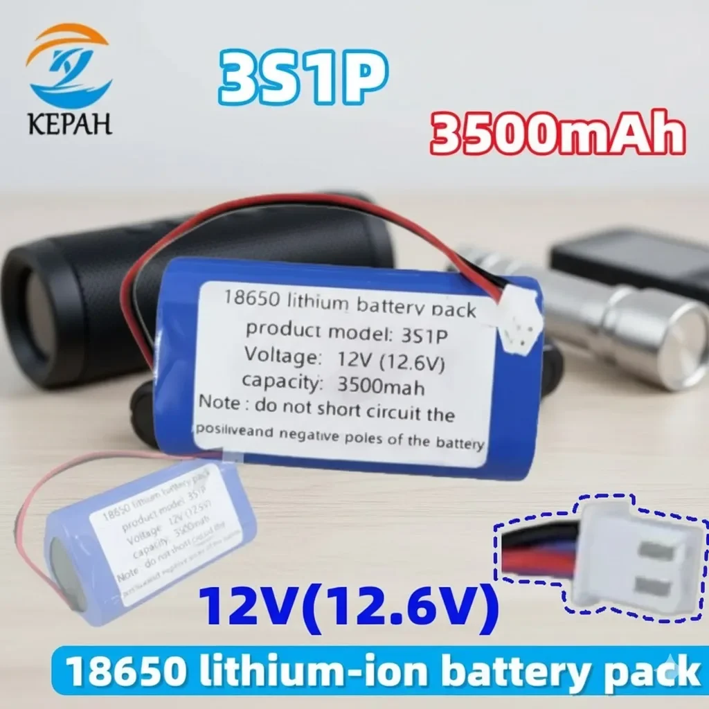 

Long-Lasting Rechargeable Battery Pack｜18650 3S1P 12V 3500mAh 3A BMS, Fit Flashlight/Bluetooth Speaker/GPS