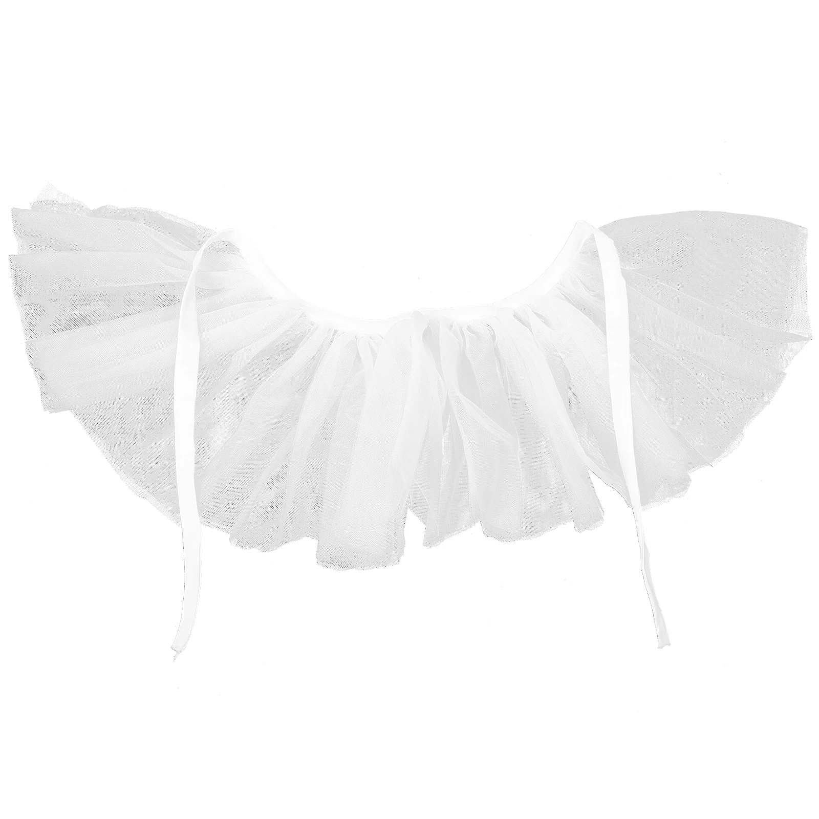 

Mesh Neck Ruff Collar Fake Accessories Women Vintage Clown Costume Decorative Shawl Tulle Ruffled Victorian Choker Party