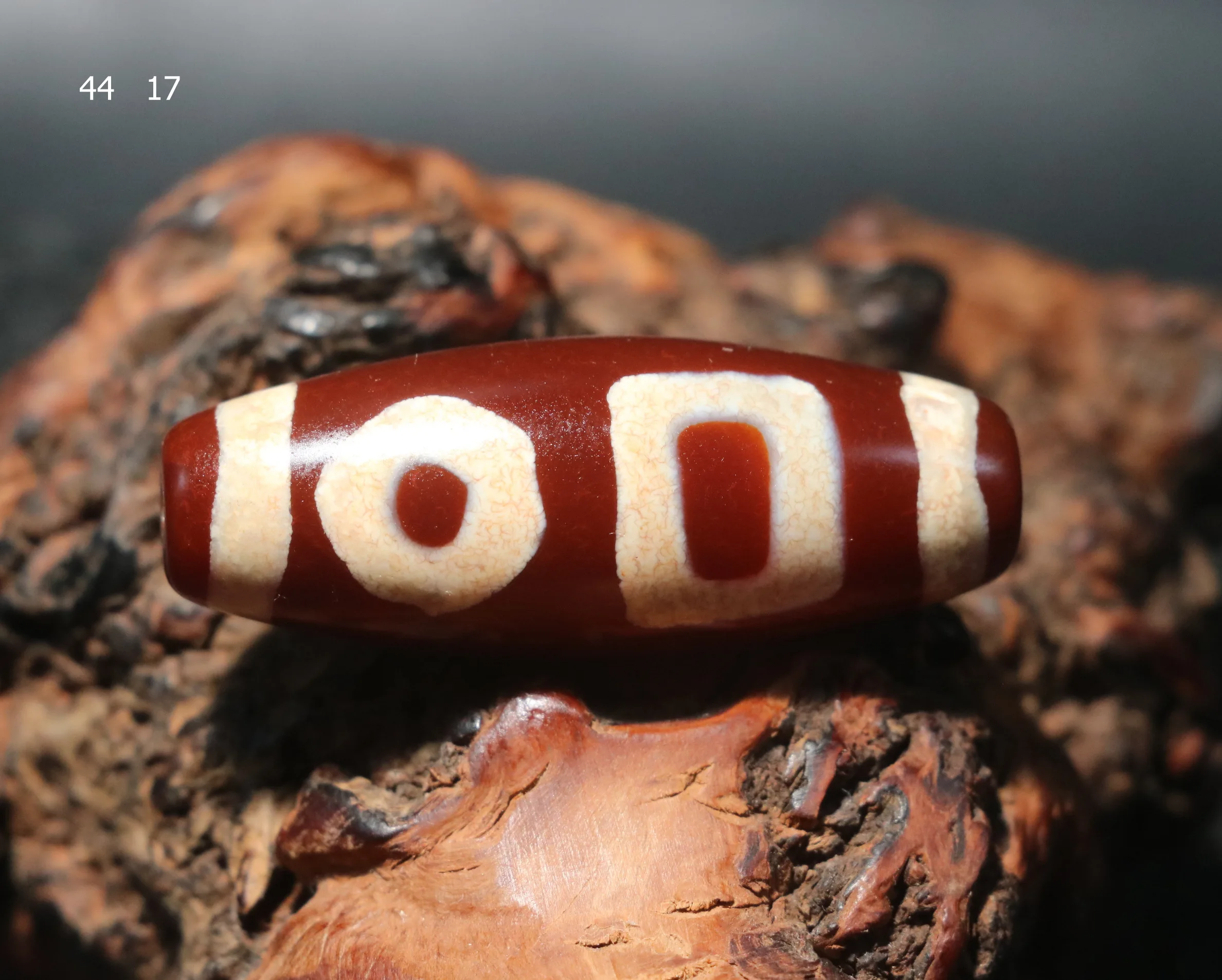 

DUJIACHANPINUPD0919 Magic Power Tibetan old Agate Red Color Double Heaven&Earth Harmonious dZi Bead Pendant Amulet 4A+ Timestown