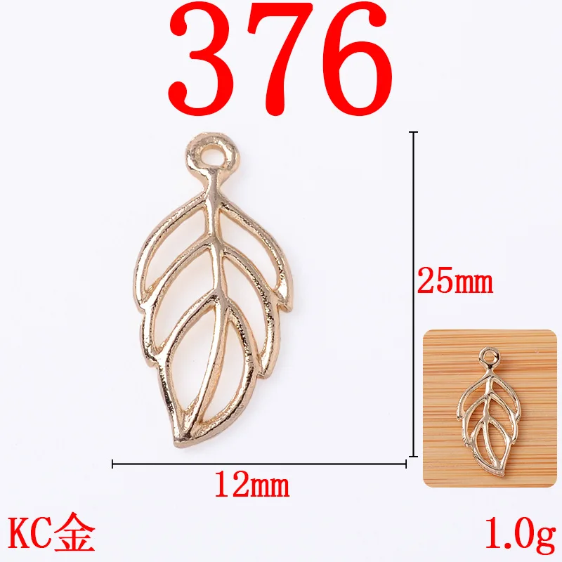 100pcs/lot  KC Gold color Alloy Leaf/Branch Charms for Wedding DIY Necklace/Bracelet Handmade wholesale