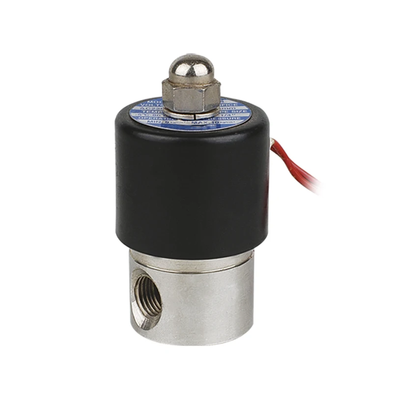 Electric Water Stainless Steel Fluid Solenoid Valve 2WB-8 Normally Closed Small 2/2 Way 24V 1/4 Normal Temperature Diaphragm
