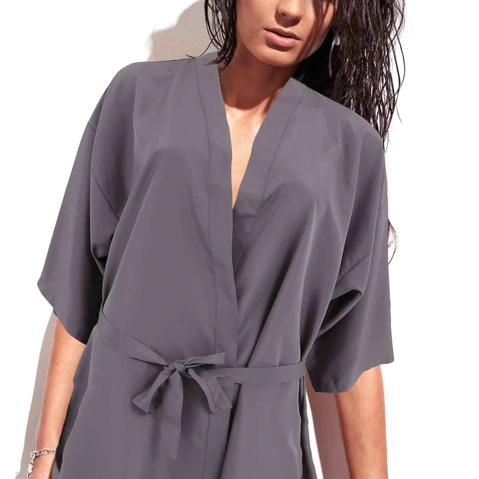 

Hair Cutting Gown Hairdressing Salon Smocks Lightweight Waterproof Pongee Robe One Size Guest Cape Barbershop Clothes Dry