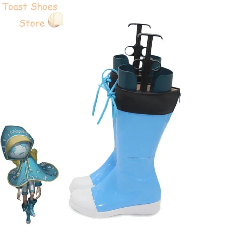 Game Identity V Axe Boy Robbie White Cosplay Shoes PU Leather Shoes Halloween Carnival Boots Cosplay Prop Costume Prop