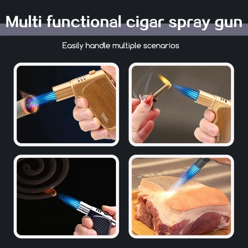 

Mini Metal Inflatable Lighter Portable Windproof Butane Cigarette Lighter Suitable for Cigar Accessories Commercial Gifts