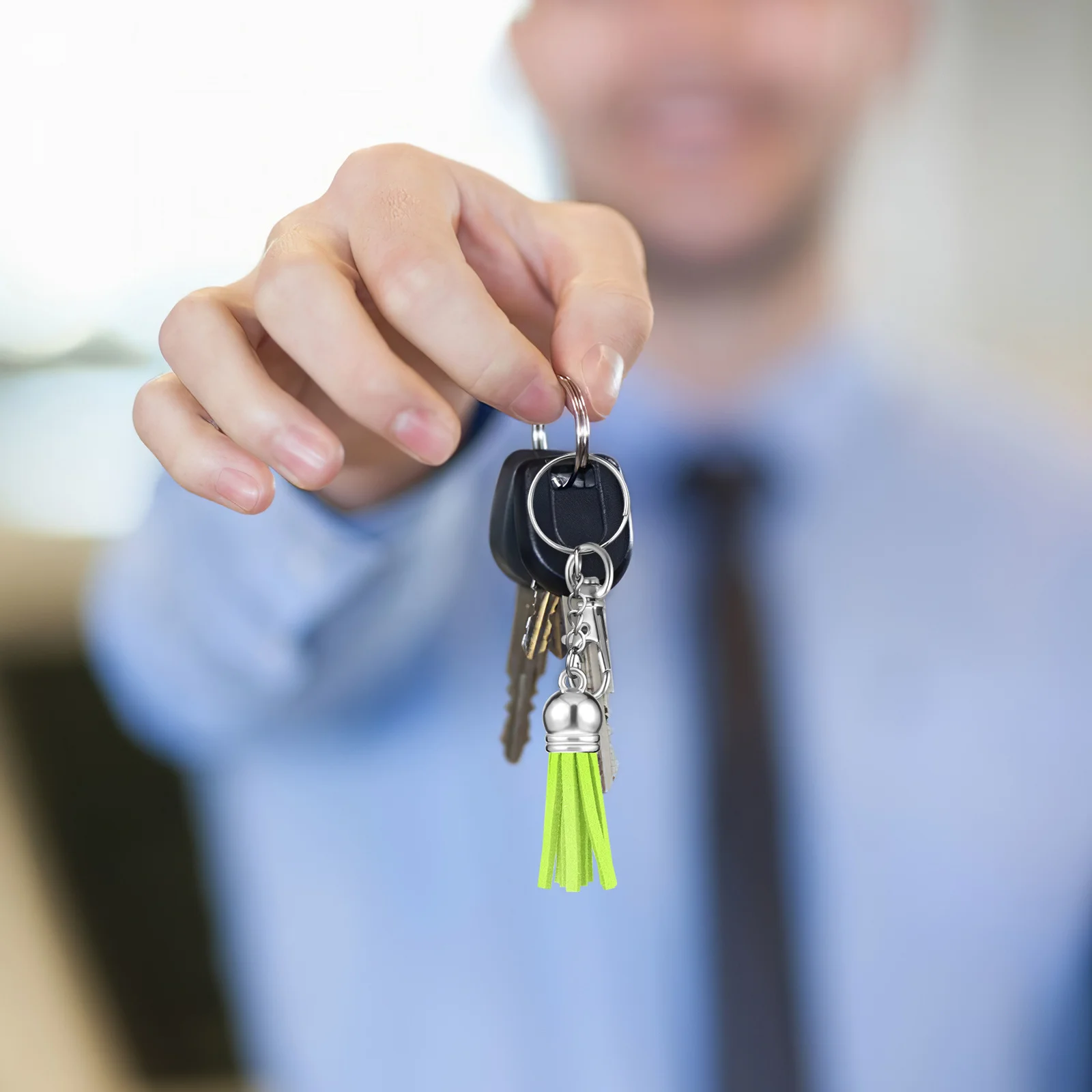 1Set DIY Keychain Tassels Kit Key Chain Rings Bulk Material for Crafting Personalized Keychains Keychain Tassels