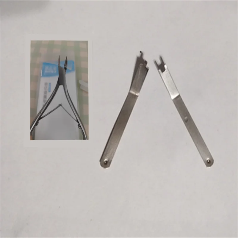 1Pairs Cuticle Trimmer Stainless Steel Flat Spring Small Needle Pliers Spring