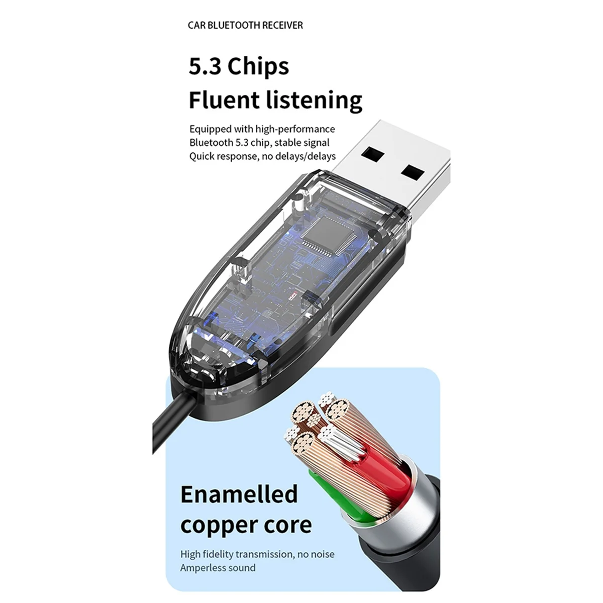 POP-lNew 5.3 Bluetooth-приемник без тока Автомобильный Mp3-плеер 3,5-кратный адаптер Изоляция вызовов Шумоизоляция