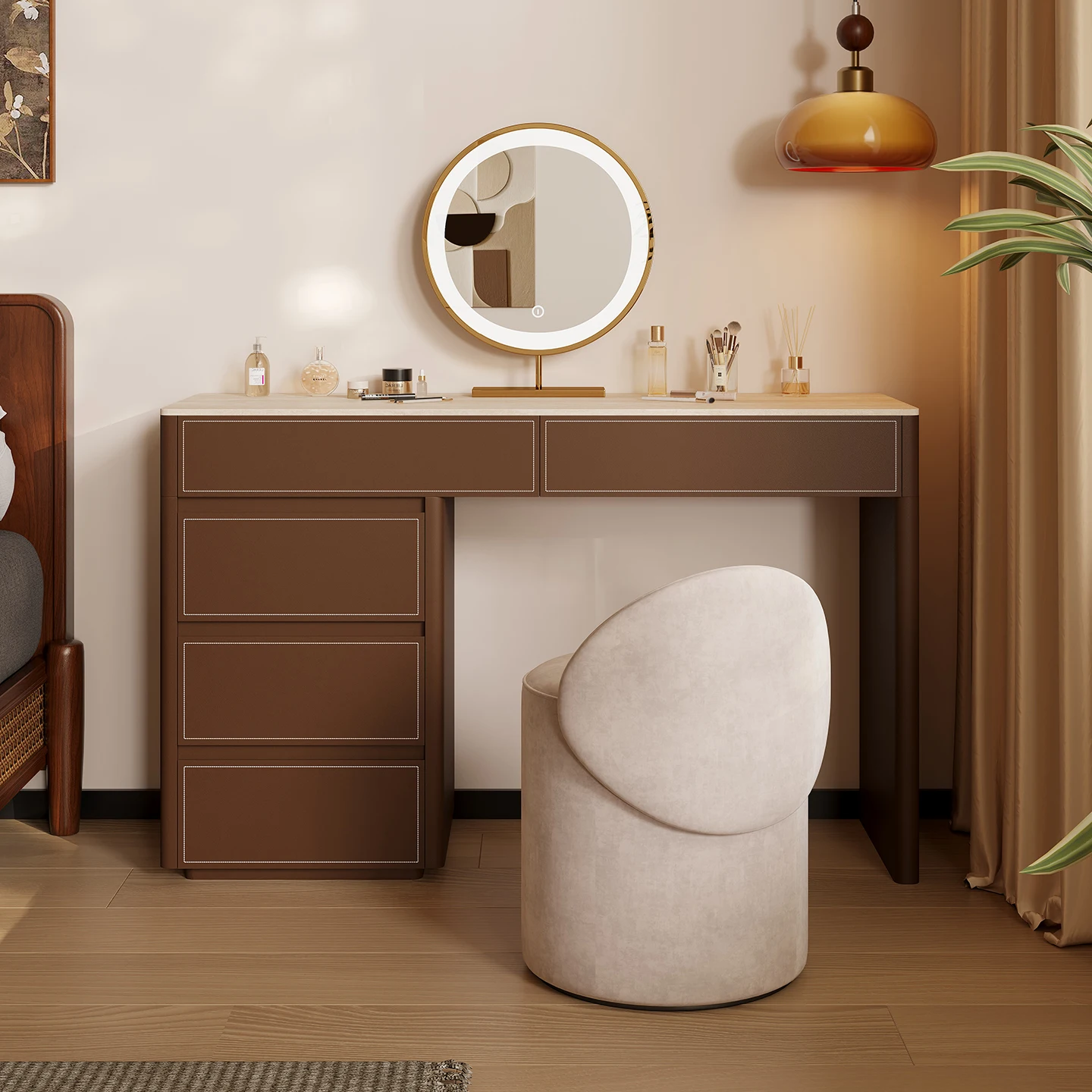 Premium dressing table, bedroom, dressing table, chest and cabinet integrated